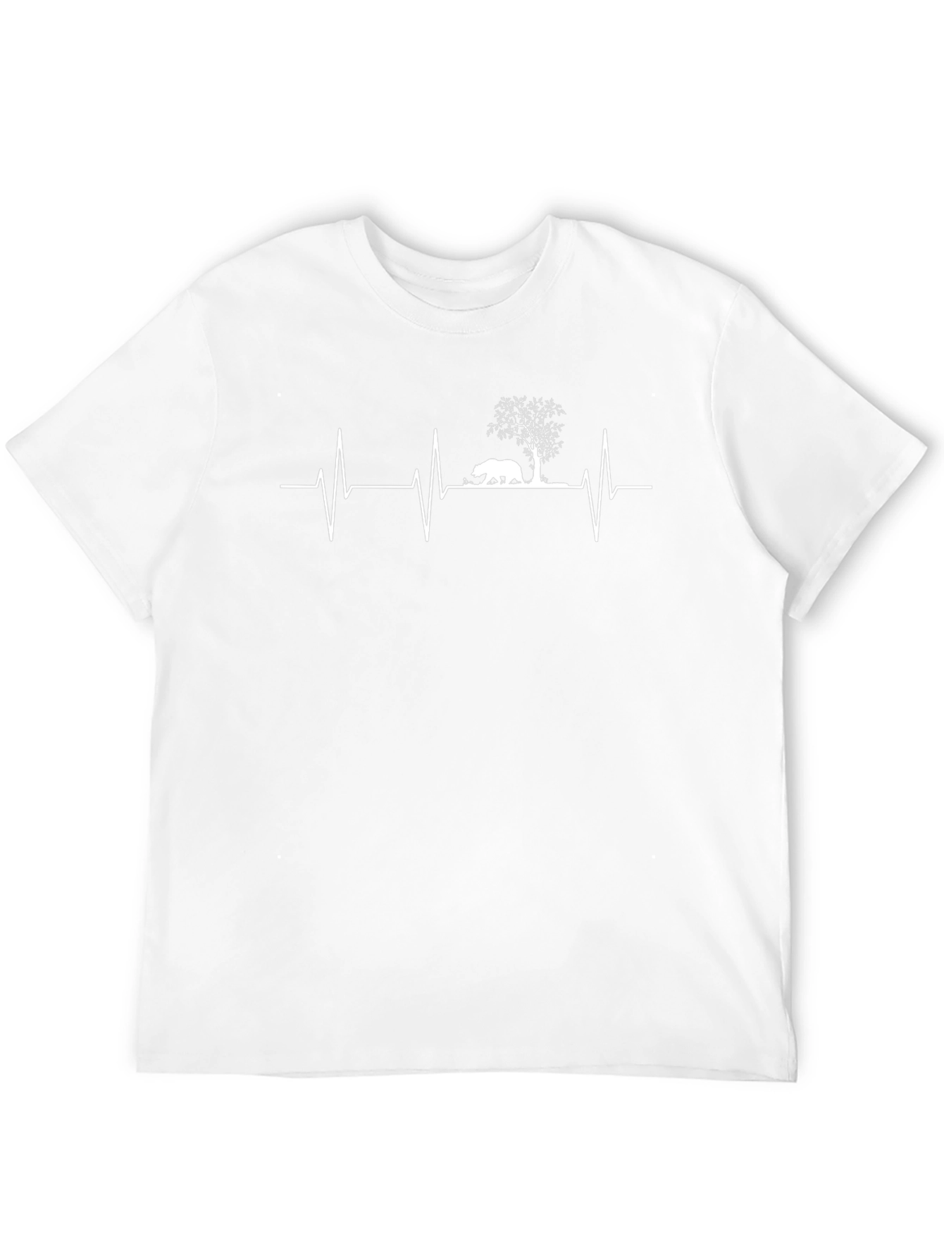 Nature Heartbeat T-Shirt - Bear & Tree Design