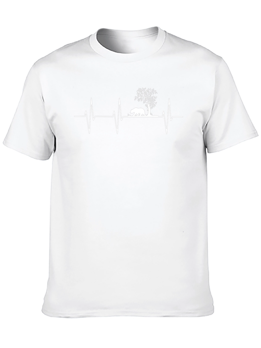 Nature Heartbeat T-Shirt - Bear & Tree Design