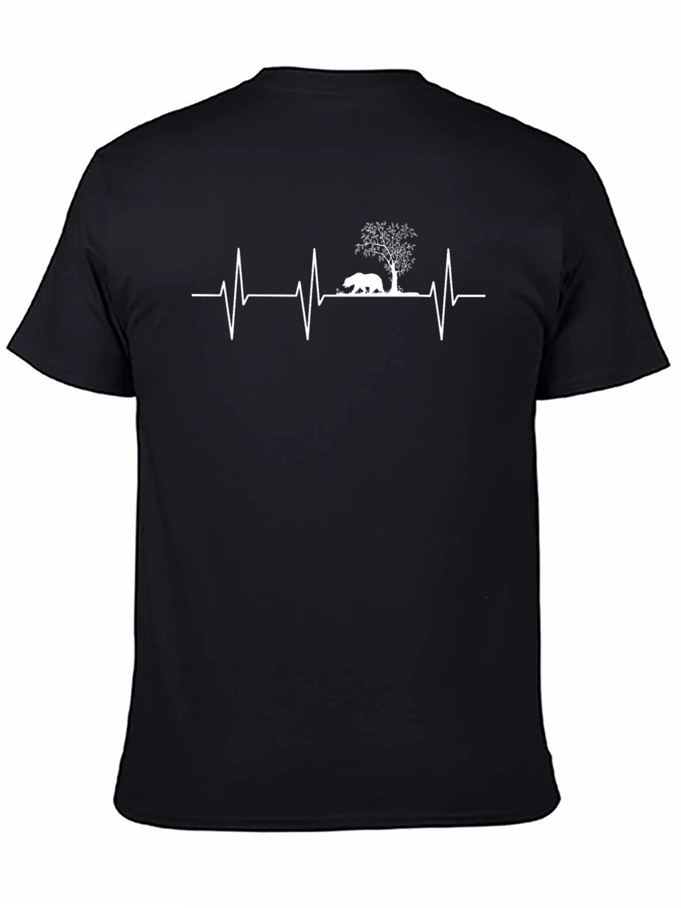 Nature Heartbeat T-Shirt - Bear & Tree Design