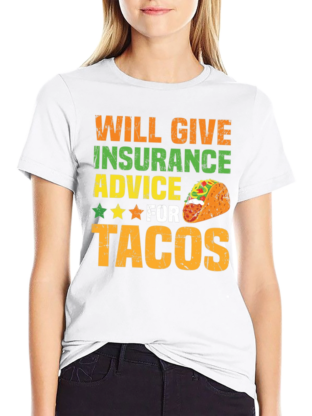 Insurance Advice For Tacos Mens Graphic T-Shirt