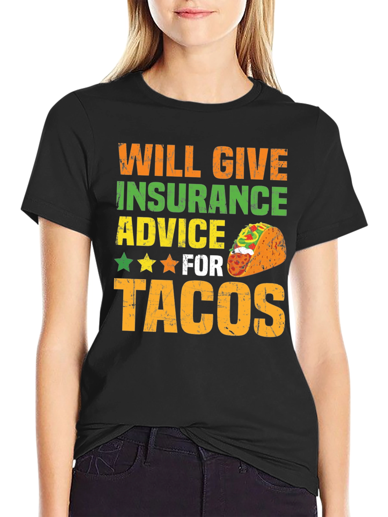 Insurance Advice For Tacos Mens Graphic T-Shirt