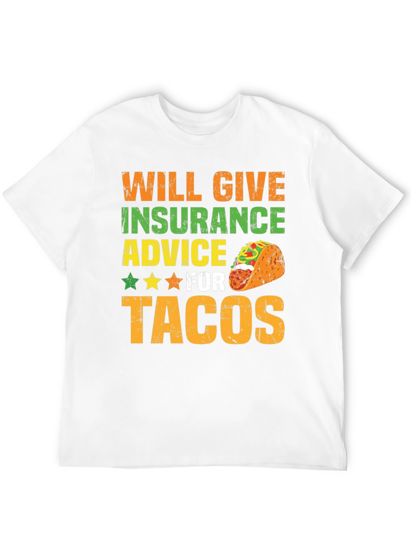 Insurance Advice For Tacos Mens Graphic T-Shirt