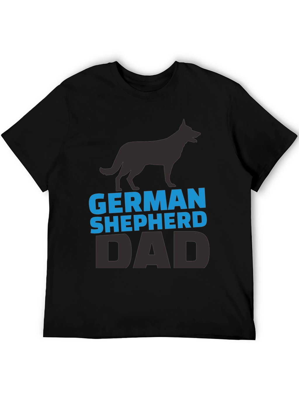 German Shepherd Dad Black T-Shirt