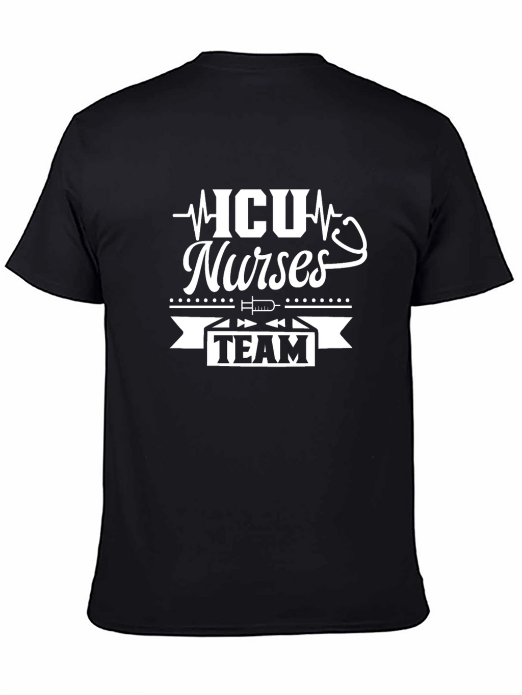ICU Nurses Team Black T-Shirt - Medical Professional Apparel