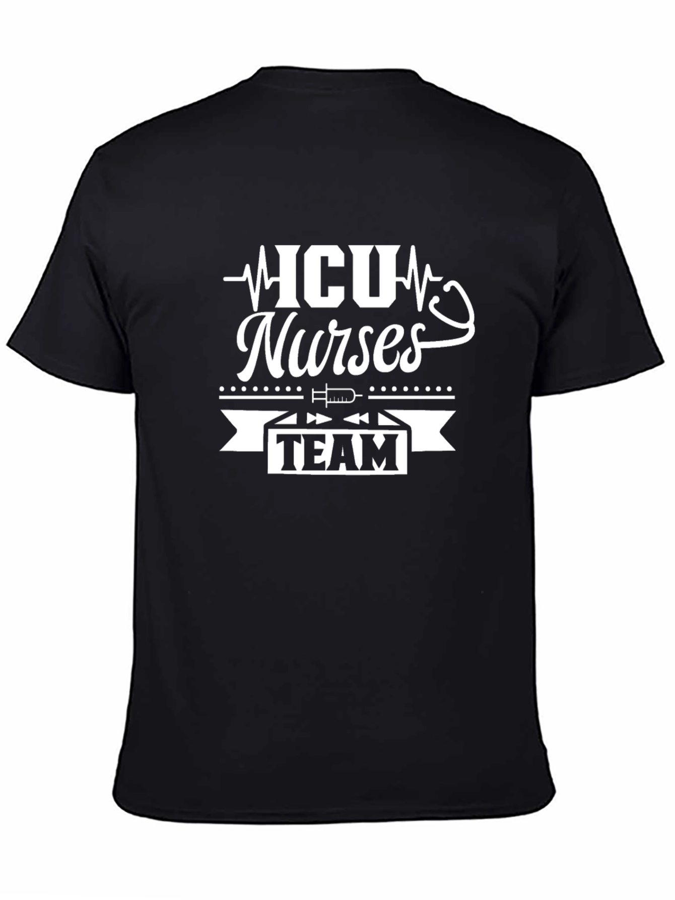 ICU Nurses Team Black T-Shirt - Medical Professional Apparel