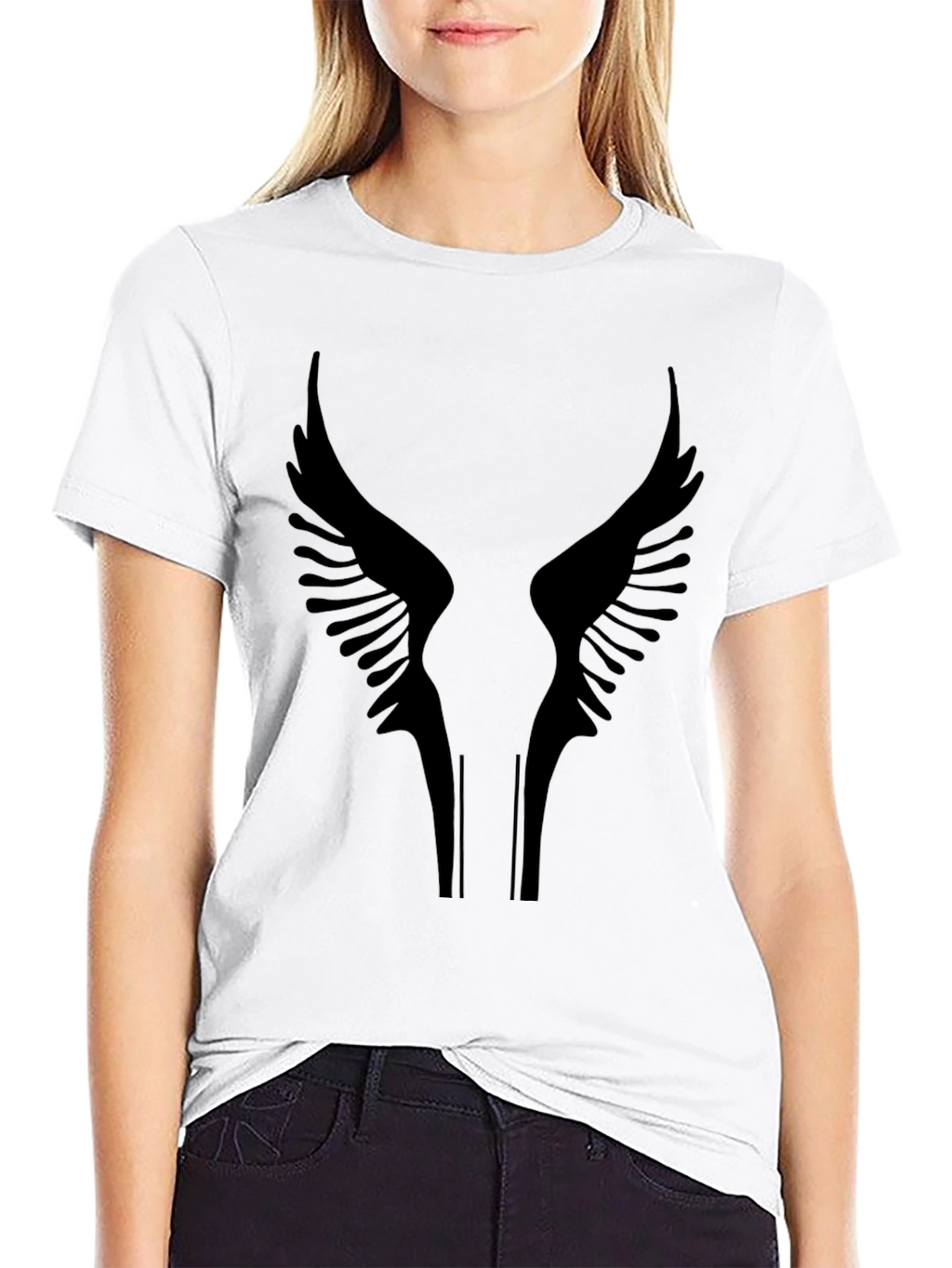 Black Wings Graphic Tee - Stylish Mens T-Shirt