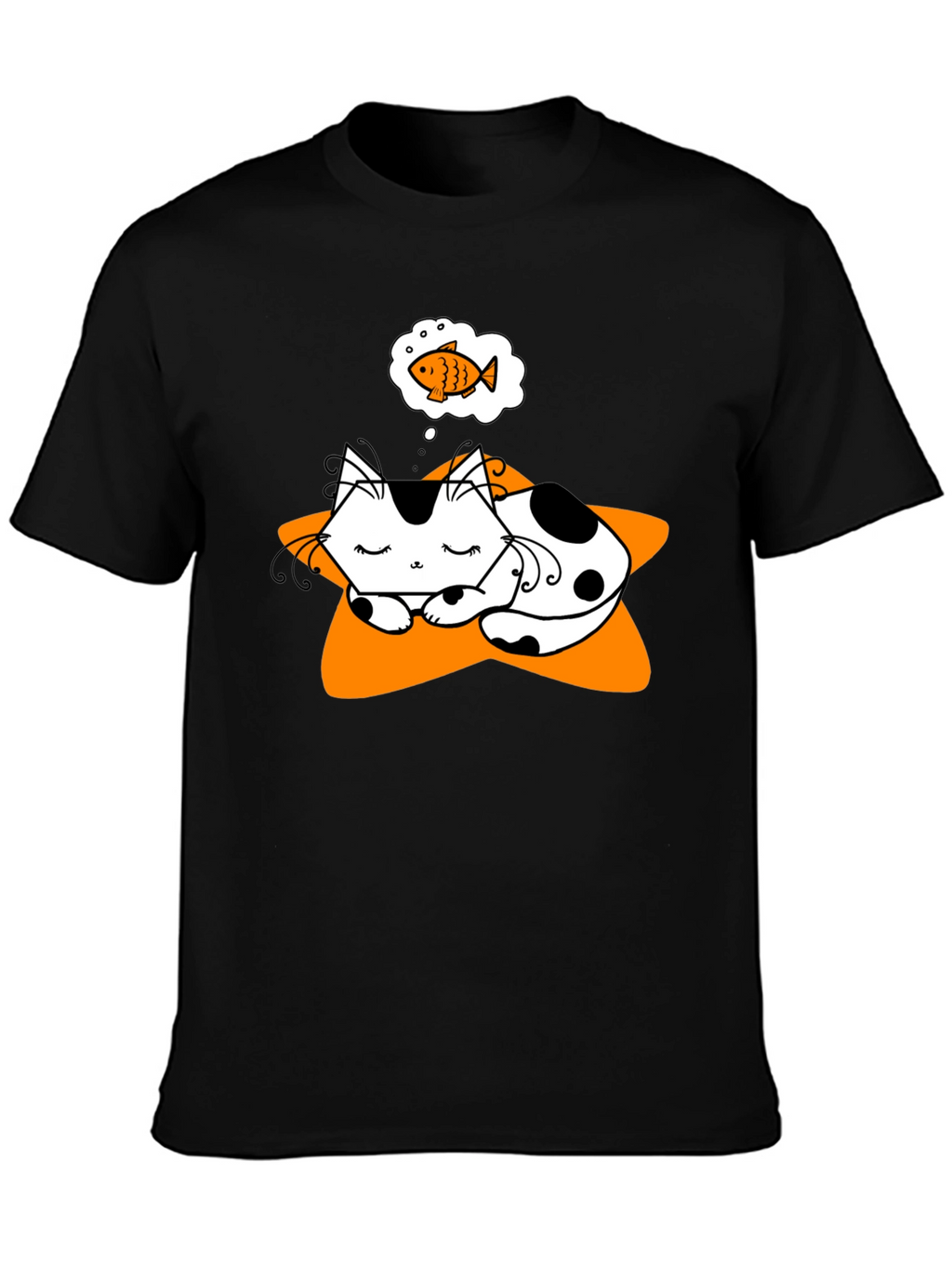 Dreaming Cat T-Shirt - Cute Graphic Tee