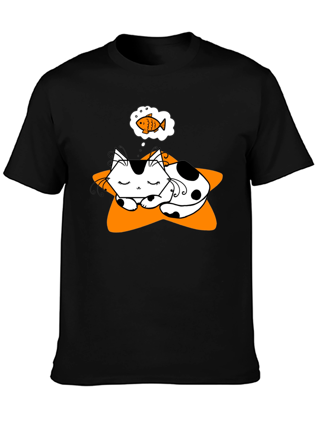 Dreaming Cat T-Shirt - Cute Graphic Tee