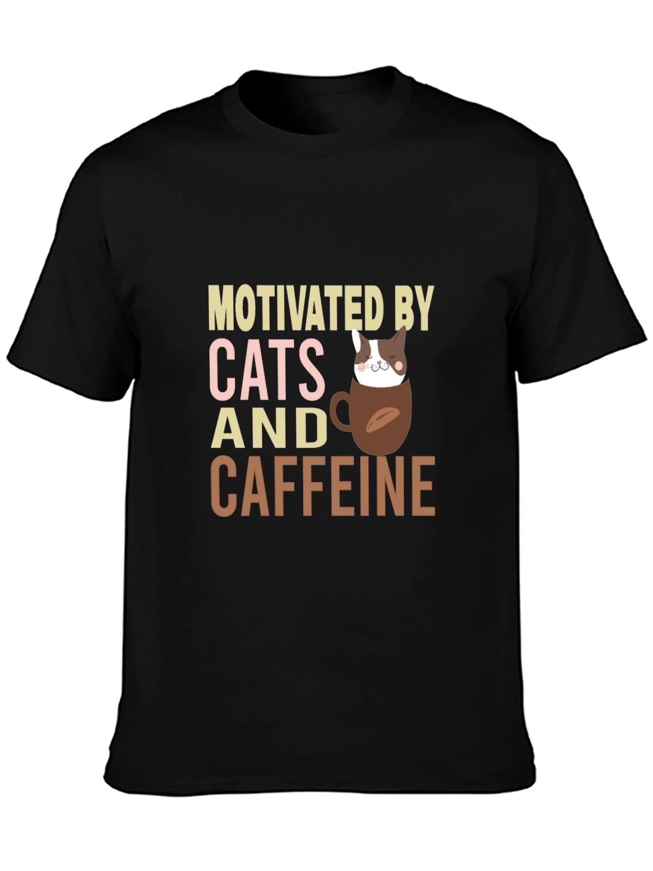 Motivated By Cats and Caffeine T-Shirt