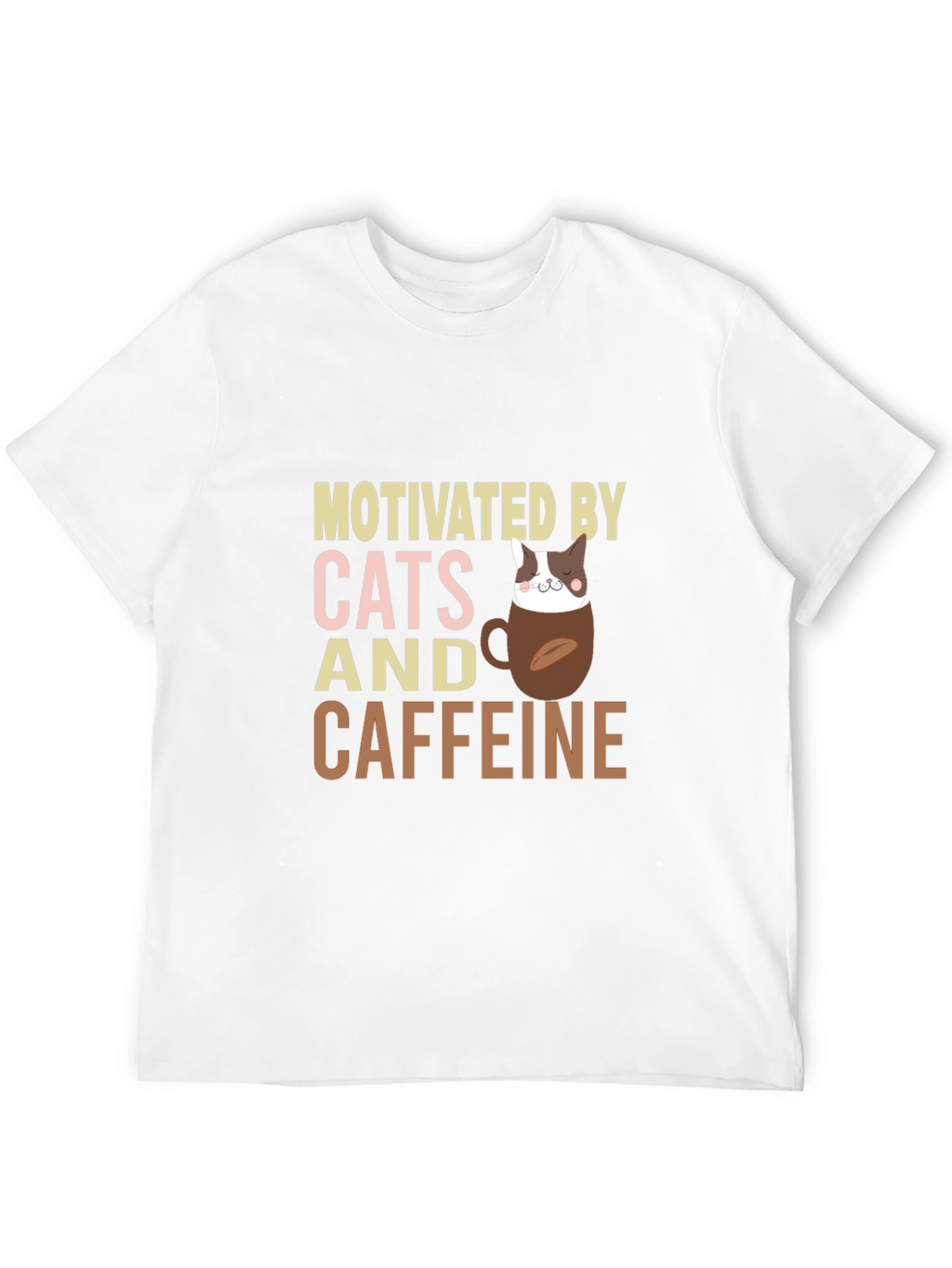 Motivated By Cats and Caffeine T-Shirt
