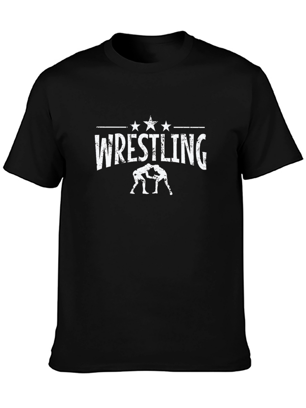 Wrestling T-Shirt - Black Cotton Blend Tee
