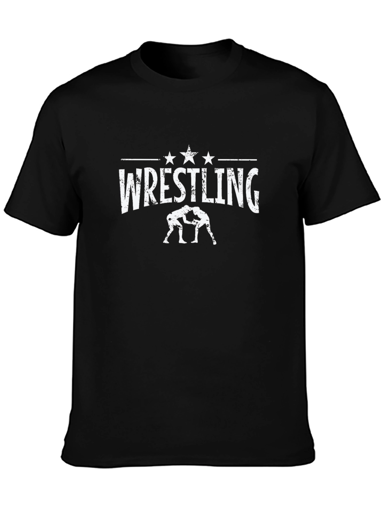 Wrestling T-Shirt - Black Cotton Blend Tee