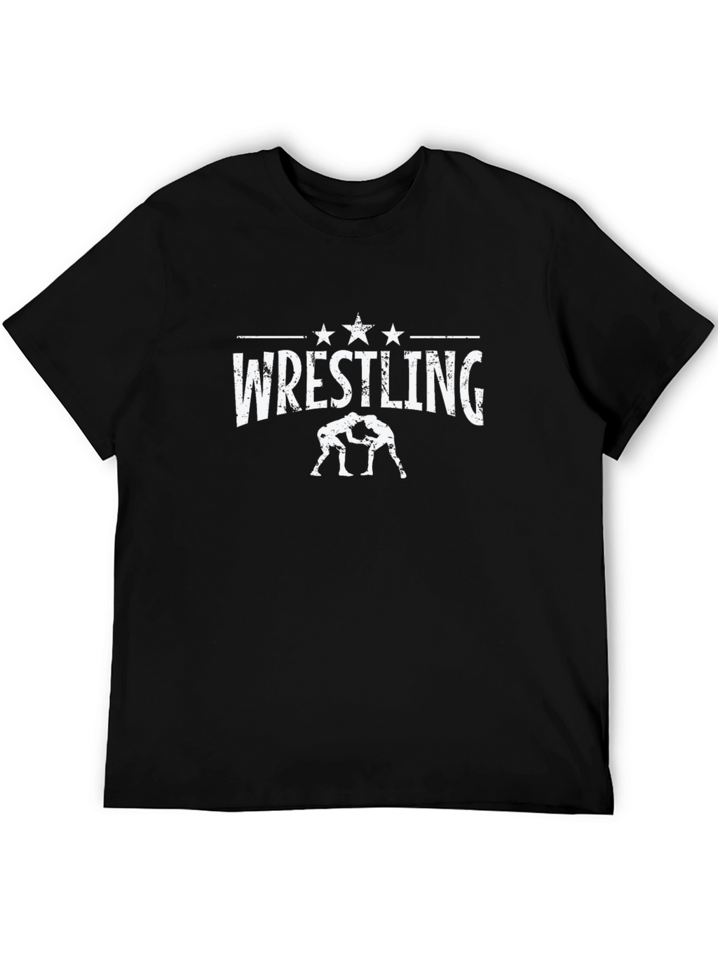 Wrestling T-Shirt - Black Cotton Blend Tee