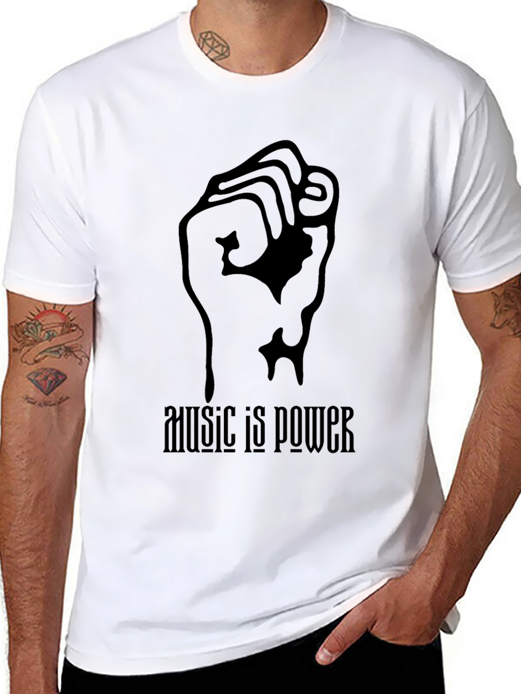 Music is Power Graphic Tee