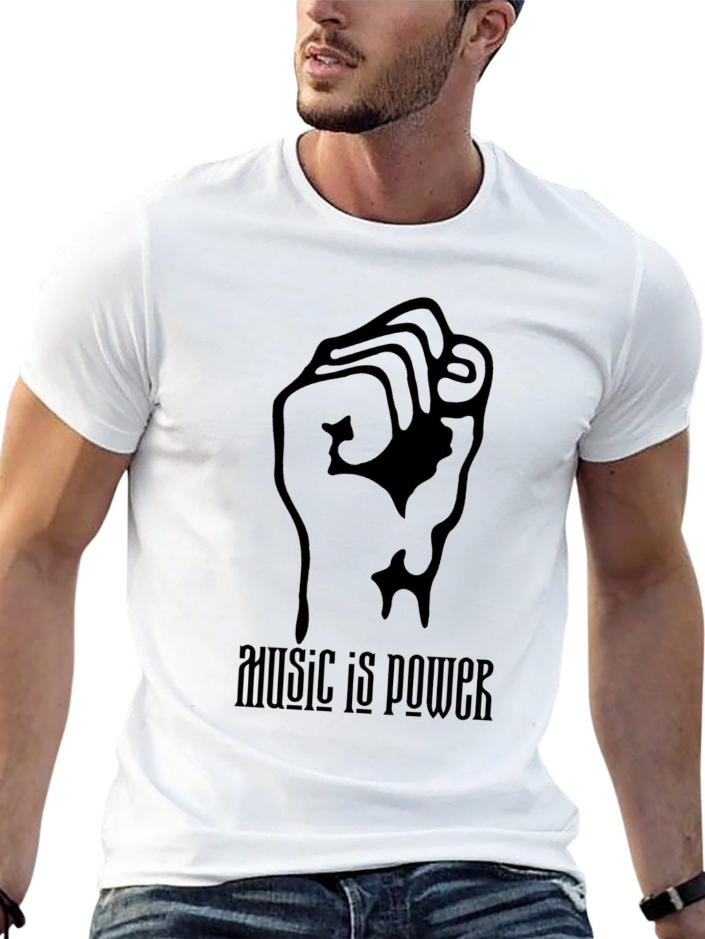 Music is Power Graphic Tee