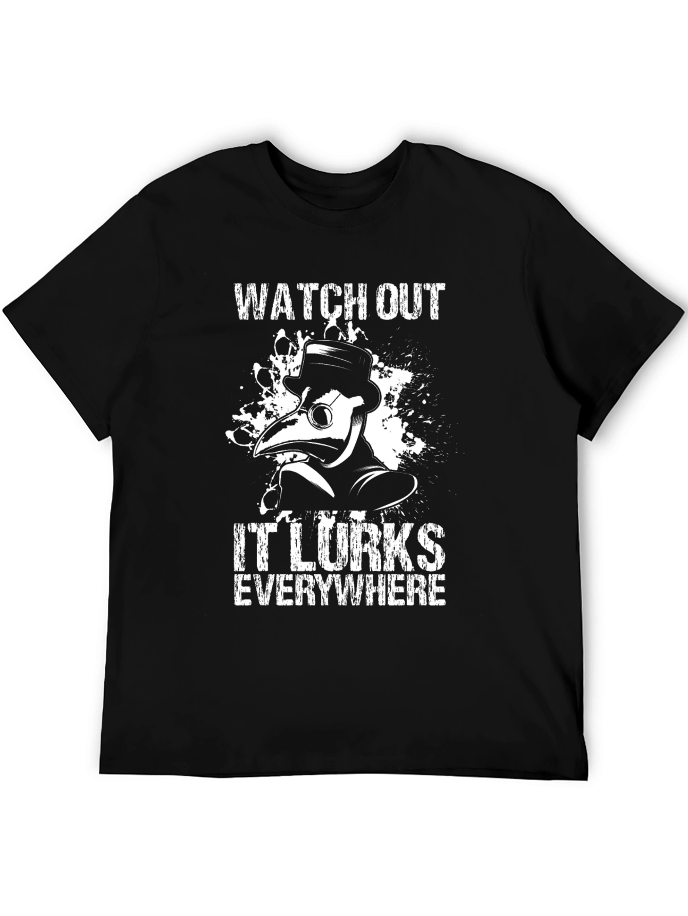Plague Doctor Graphic T-Shirt - Watch Out!