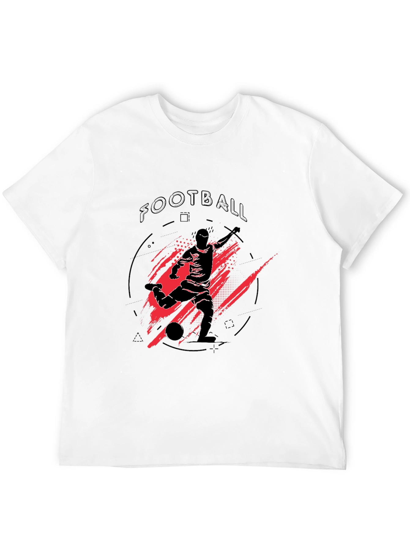Football Graphic Tee - Black Sports T-Shirt