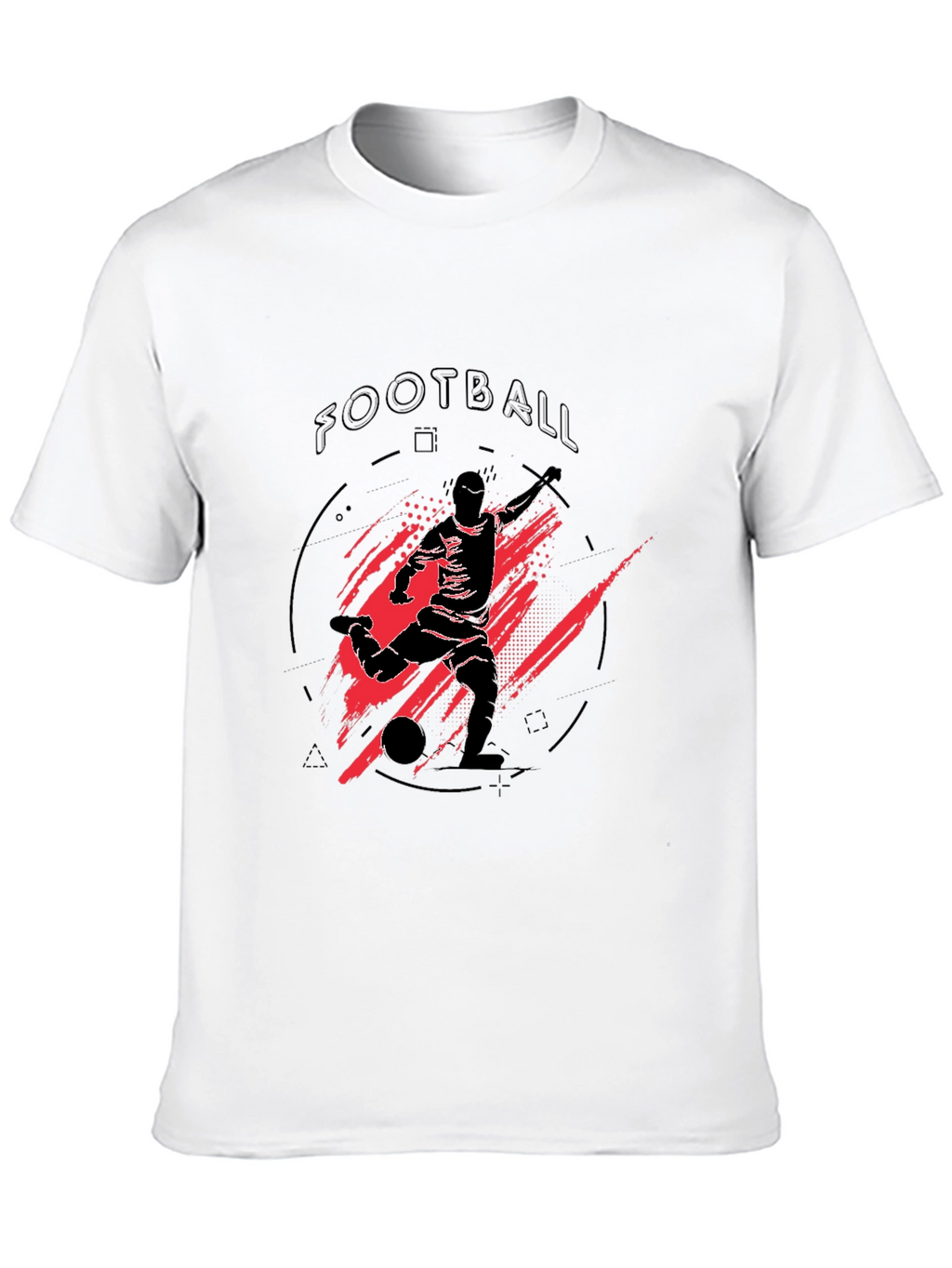 Football Graphic Tee - Black Sports T-Shirt
