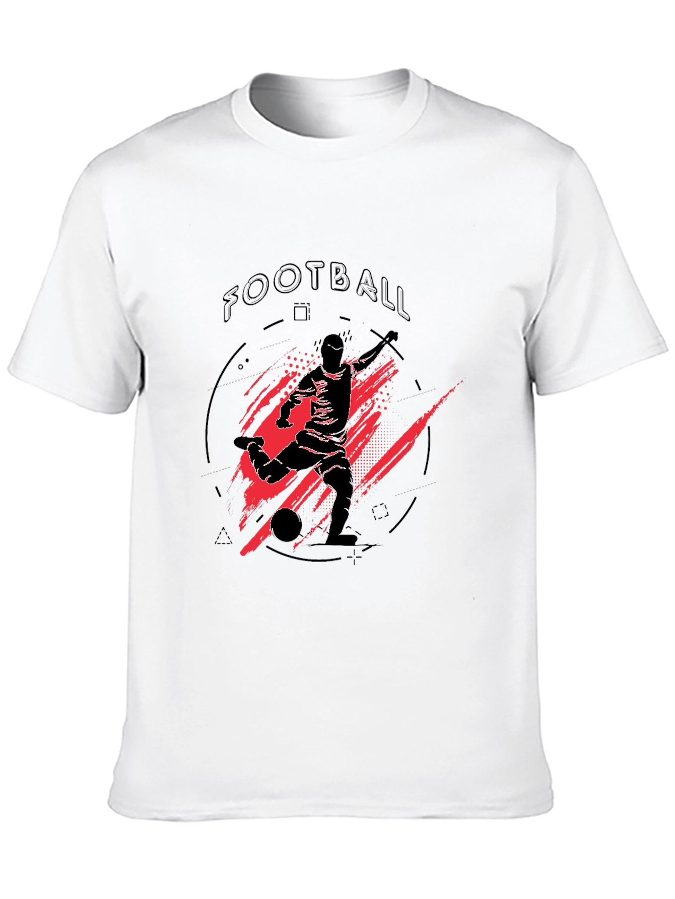 Football Graphic Tee - Black Sports T-Shirt