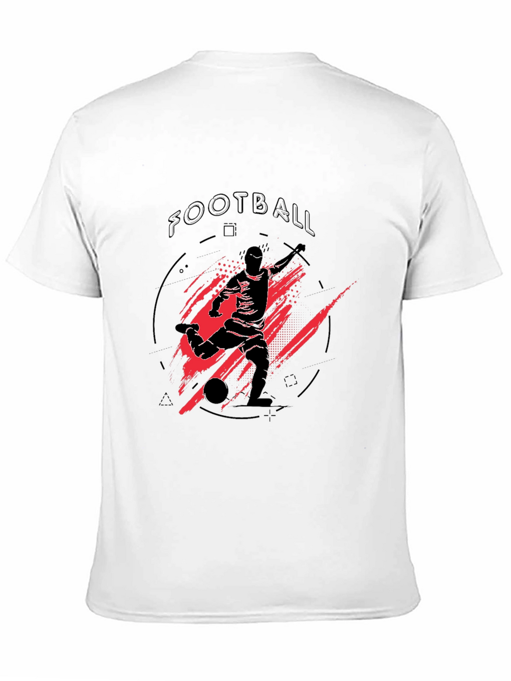 Football Graphic Tee - Black Sports T-Shirt