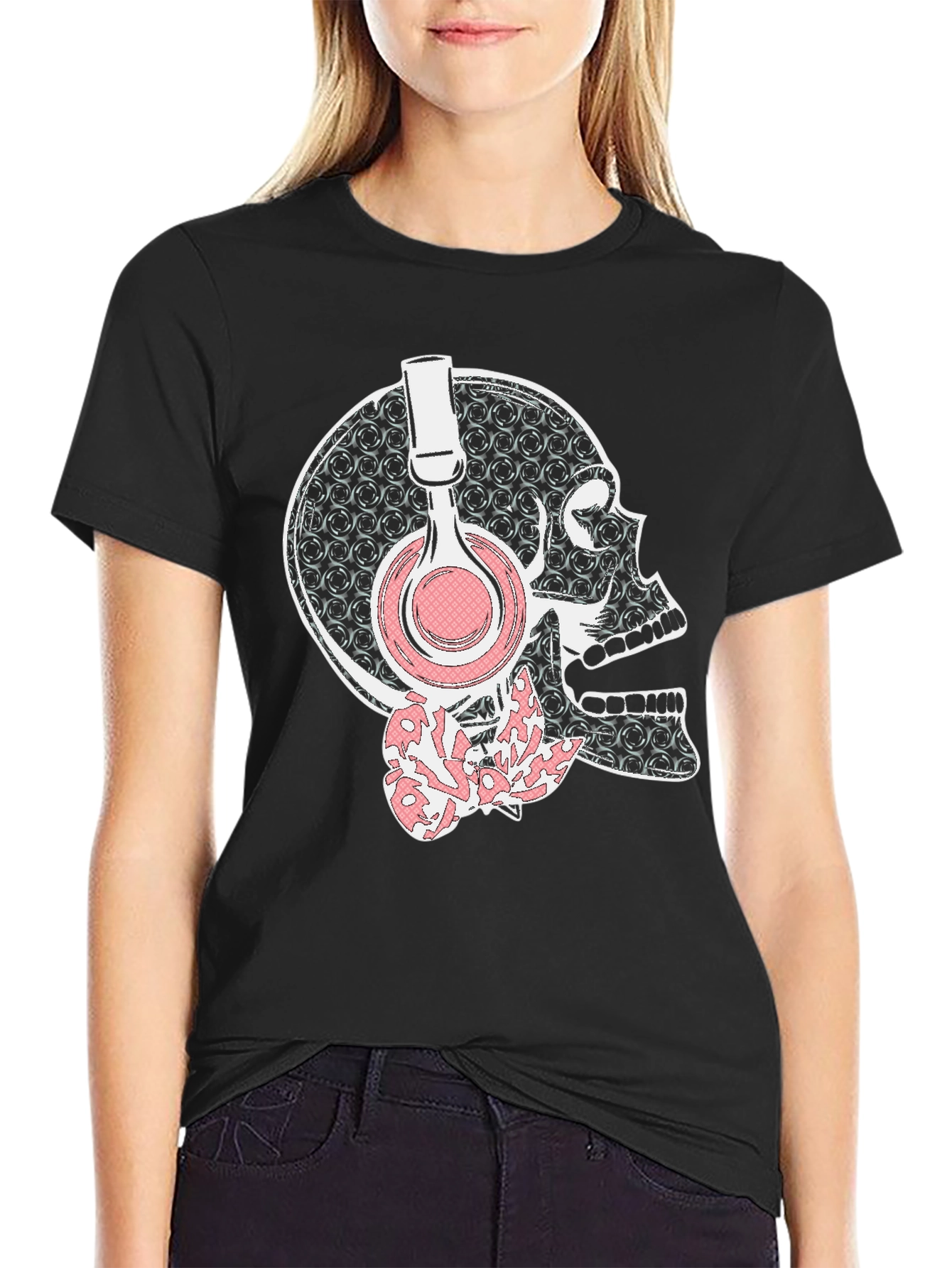 Skull With Headphones Graphic Tee