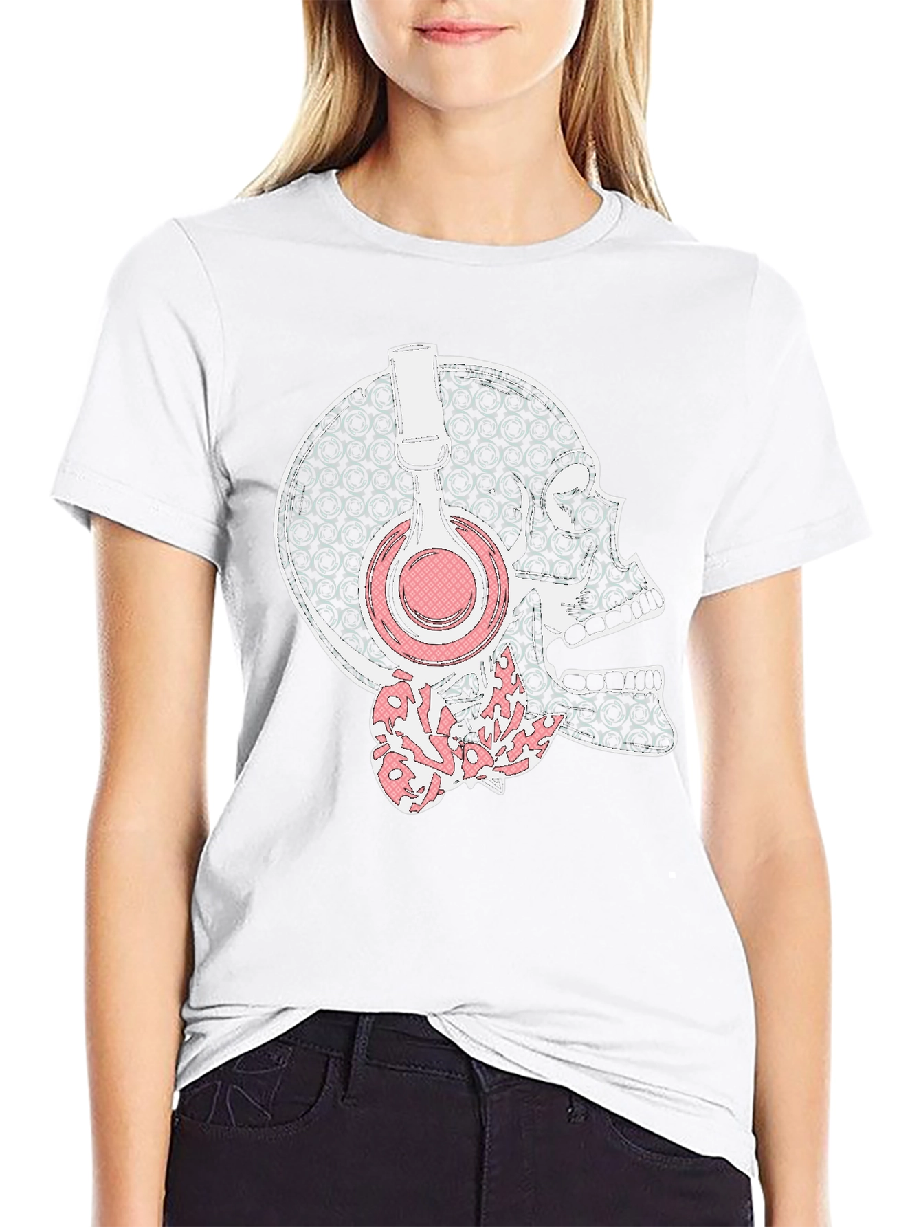 Skull With Headphones Graphic Tee