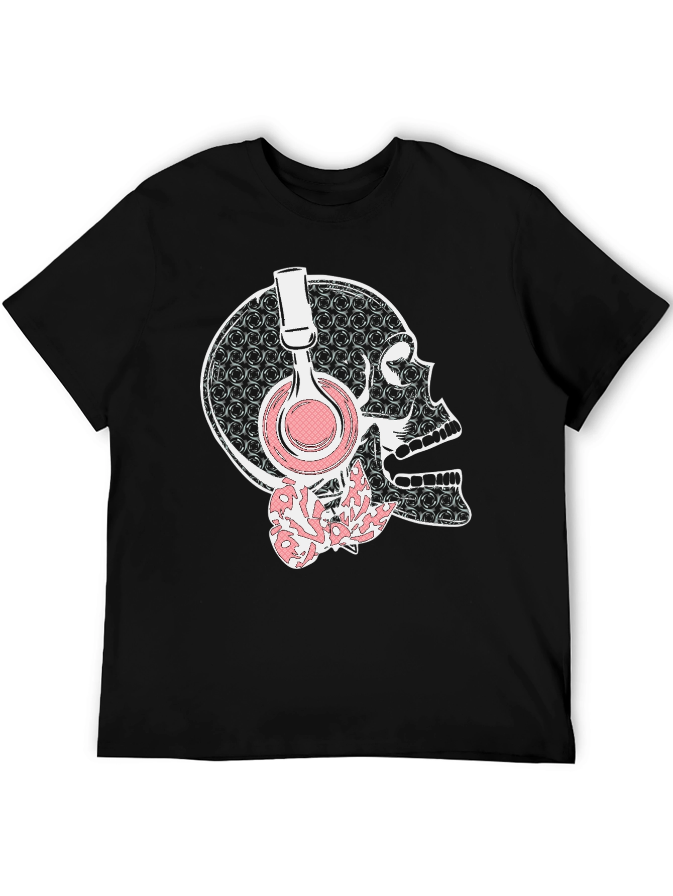 Skull With Headphones Graphic Tee
