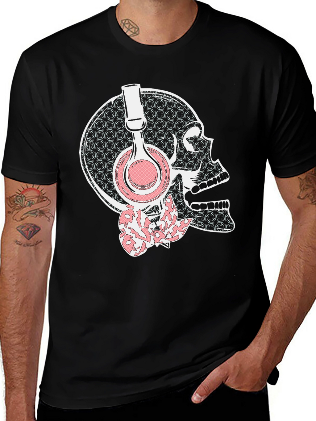 Skull With Headphones Graphic Tee