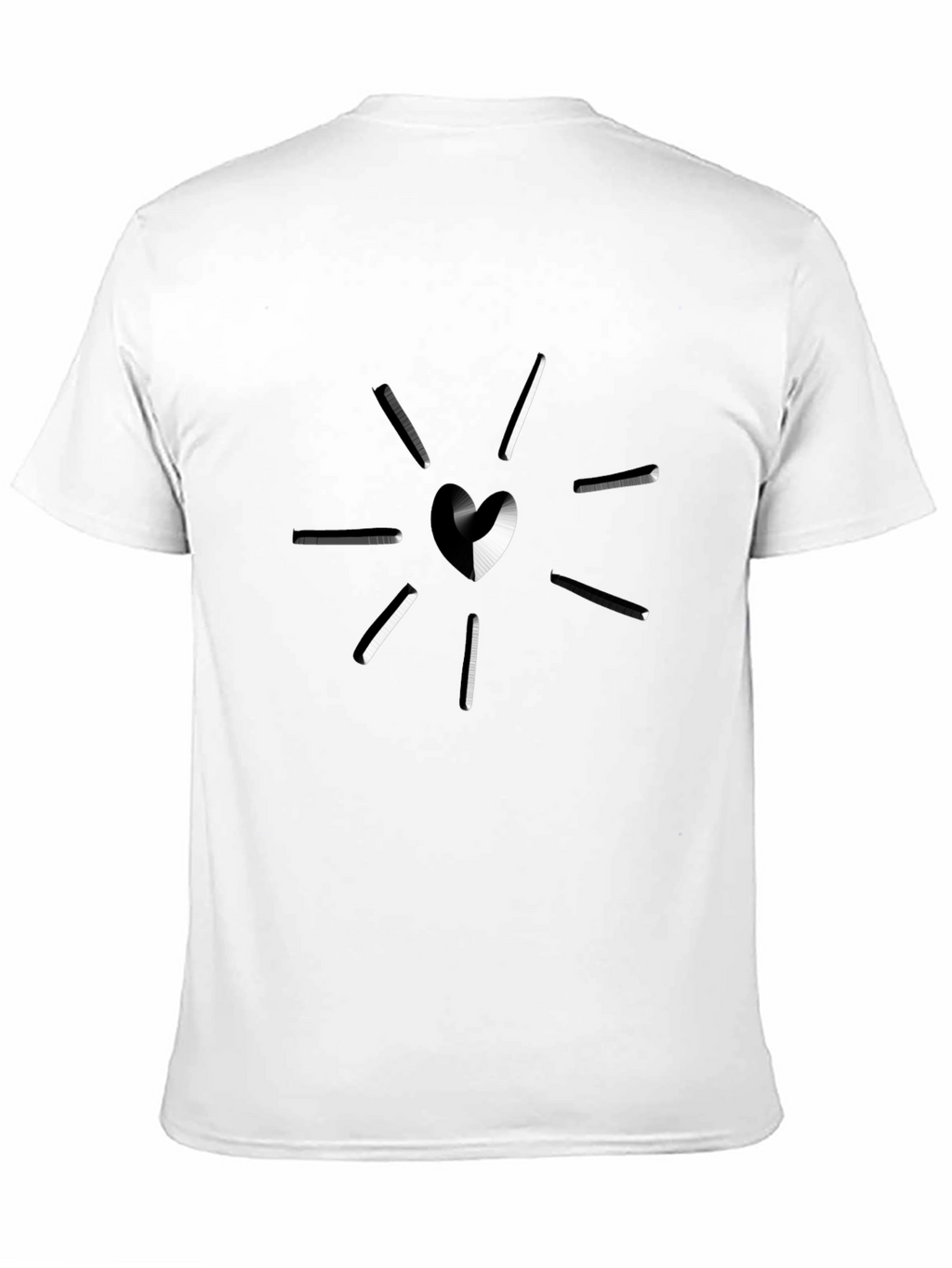 Heartburst Graphic T-Shirt - Stylish Black Tee