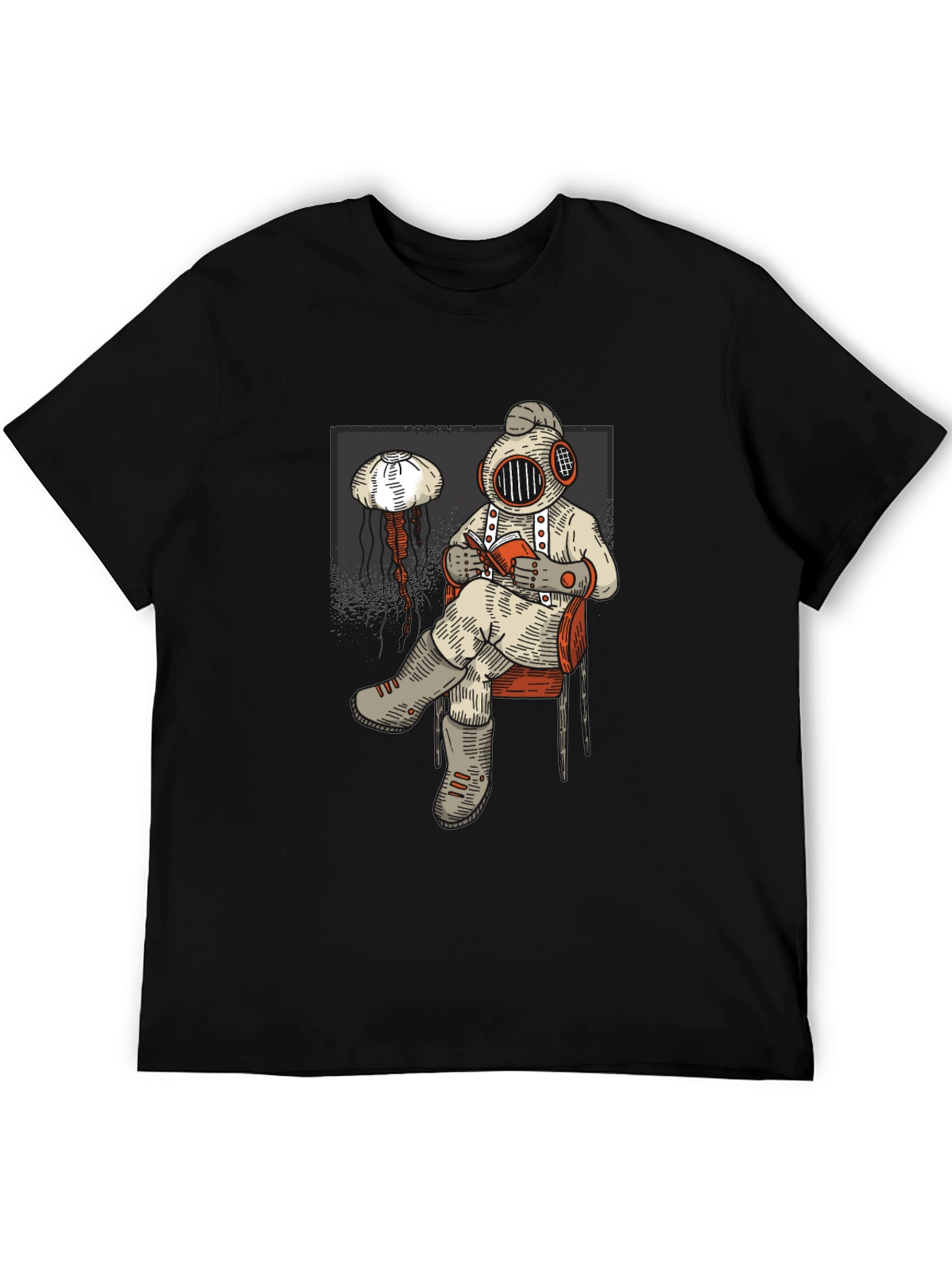 Diver Reading Book Graphic Tee