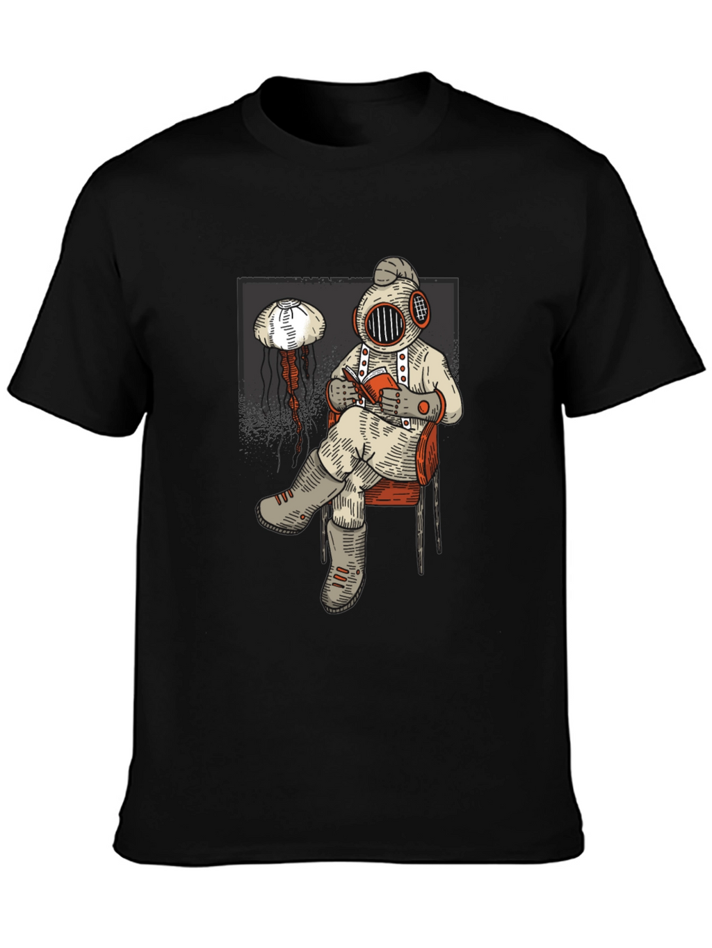Diver Reading Book Graphic Tee