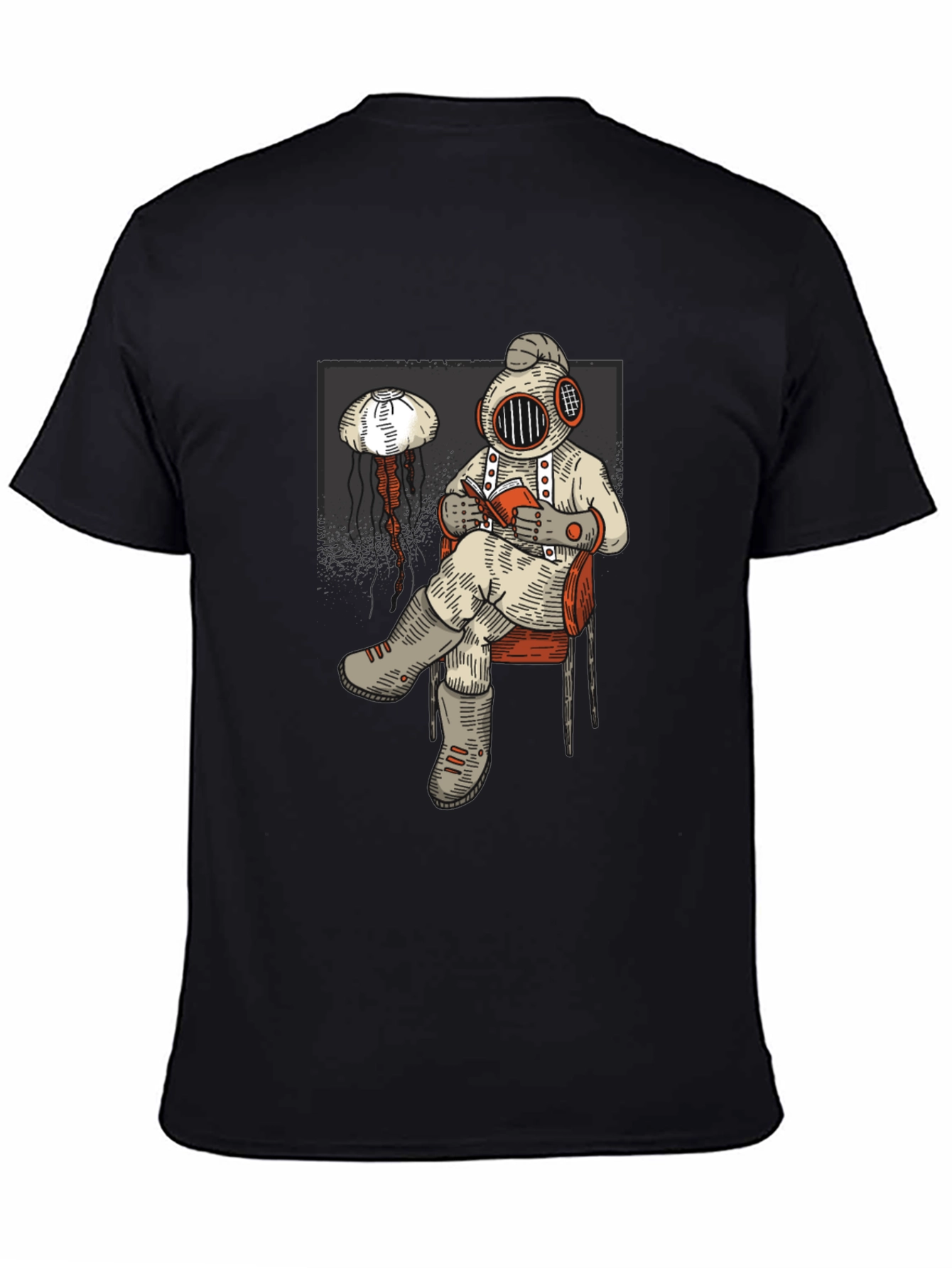 Diver Reading Book Graphic Tee