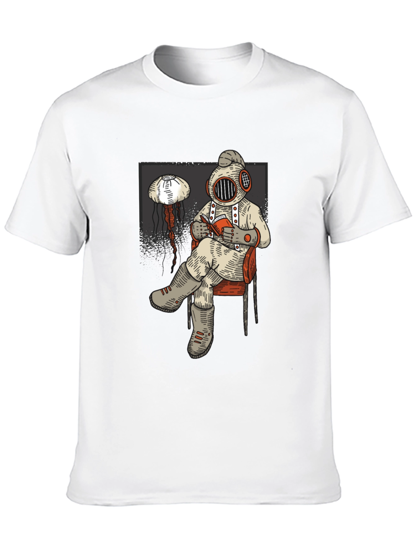 Diver Reading Book Graphic Tee