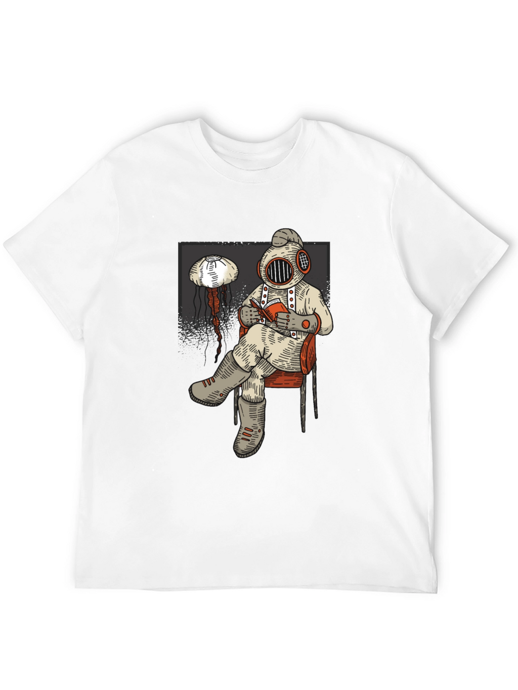 Diver Reading Book Graphic Tee