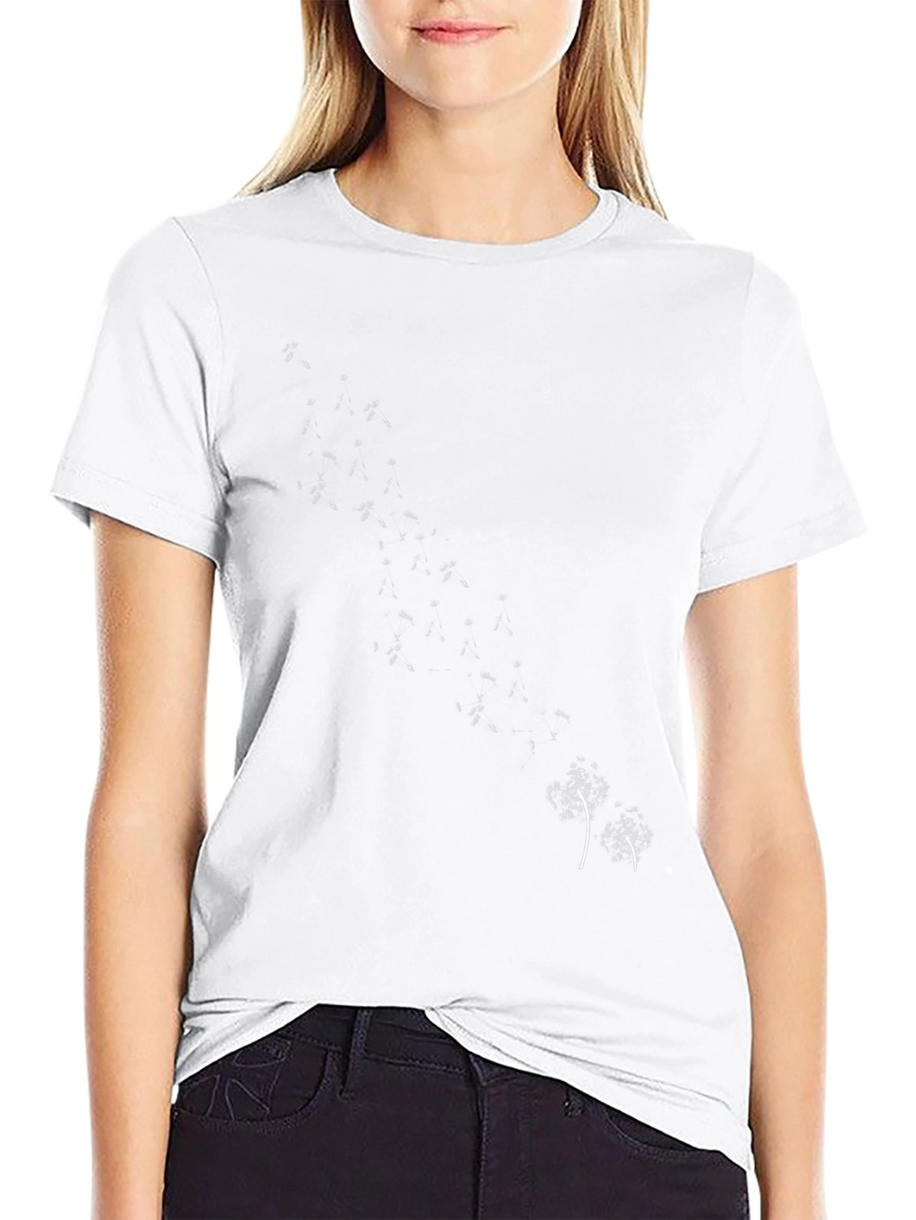 Dandelion Seed Graphic Black Tee