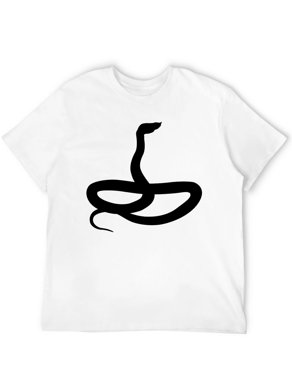 Snake Graphic Black T-Shirt for Men