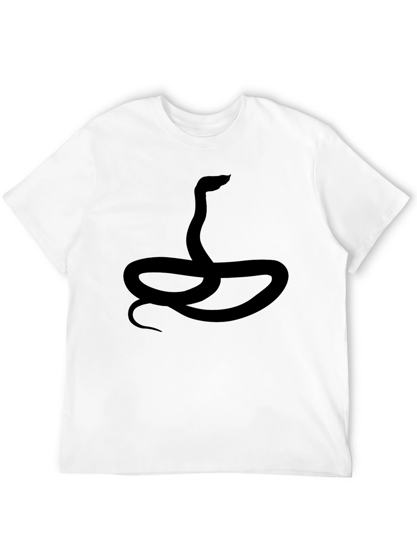 Snake Graphic Black T-Shirt for Men