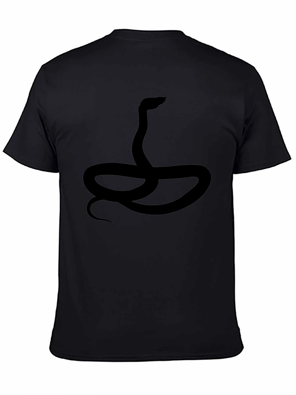 Snake Graphic Black T-Shirt for Men