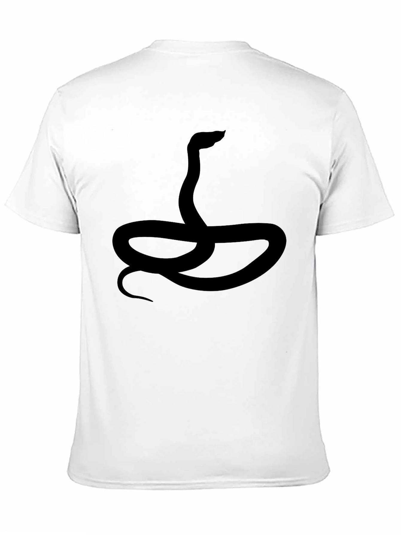 Snake Graphic Black T-Shirt for Men