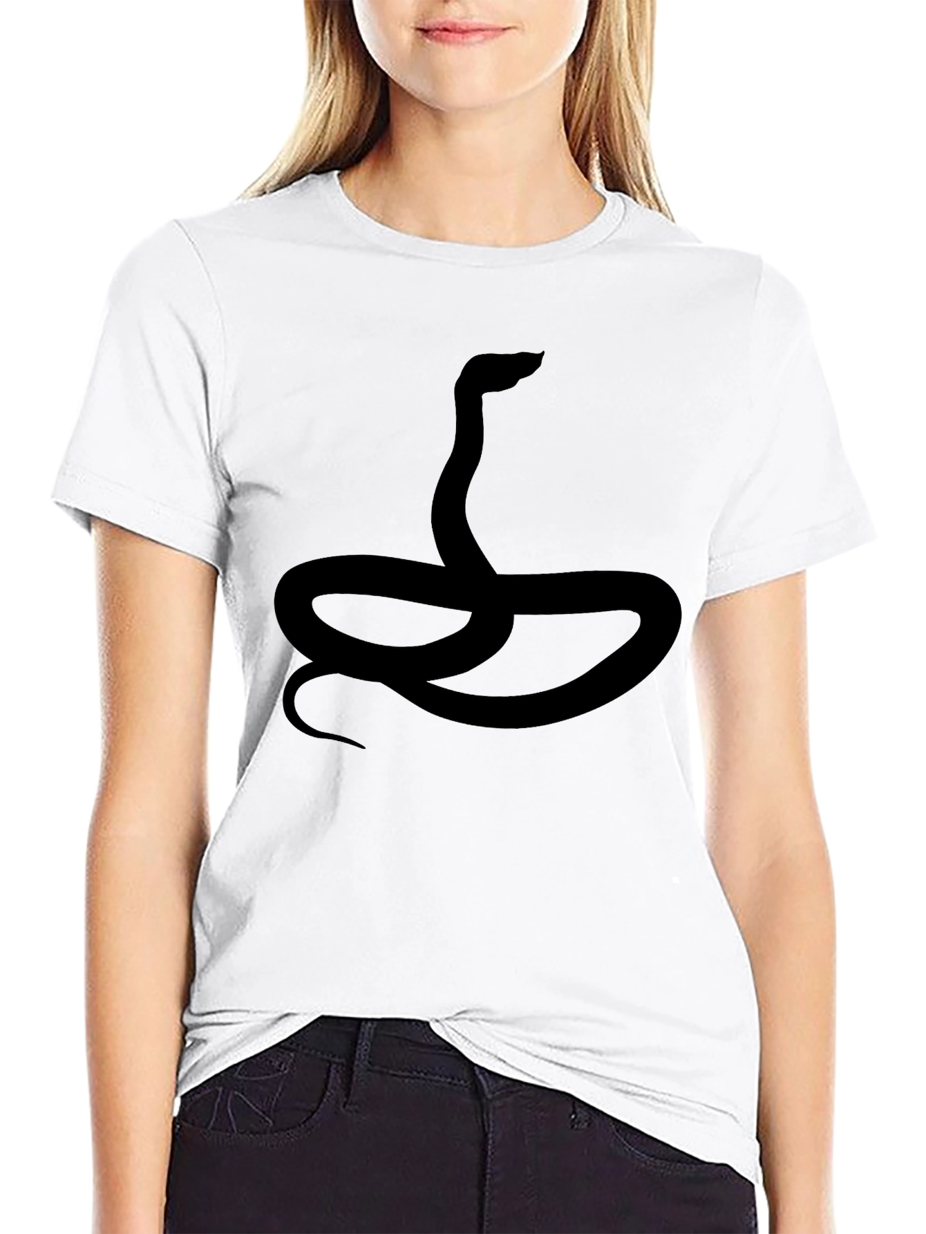 Snake Graphic Black T-Shirt for Men