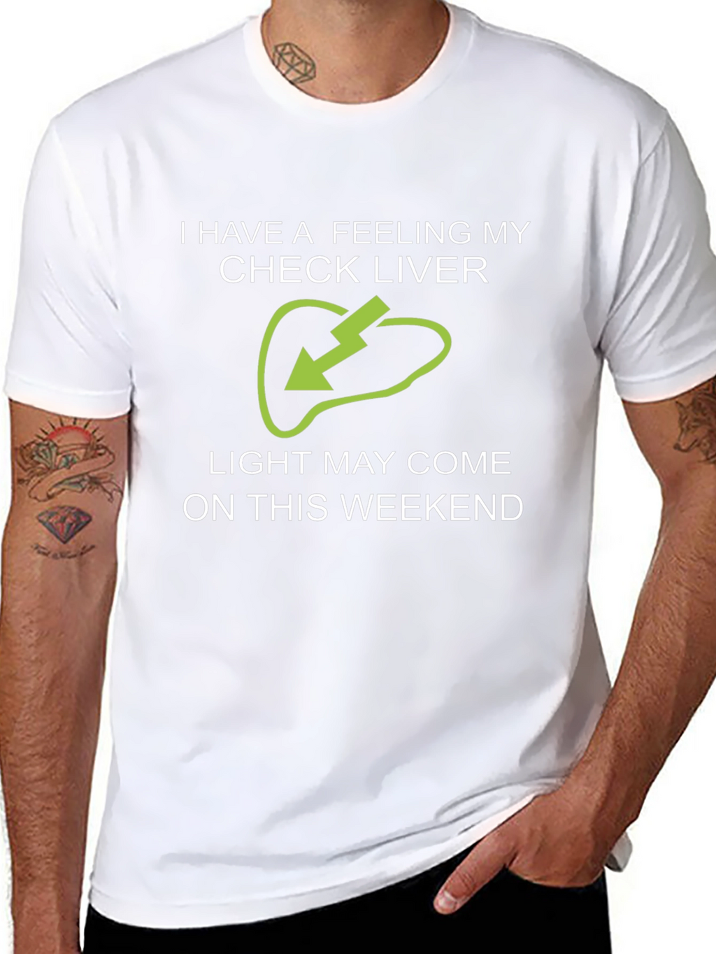 Check Liver Light Funny Drinking T-Shirt