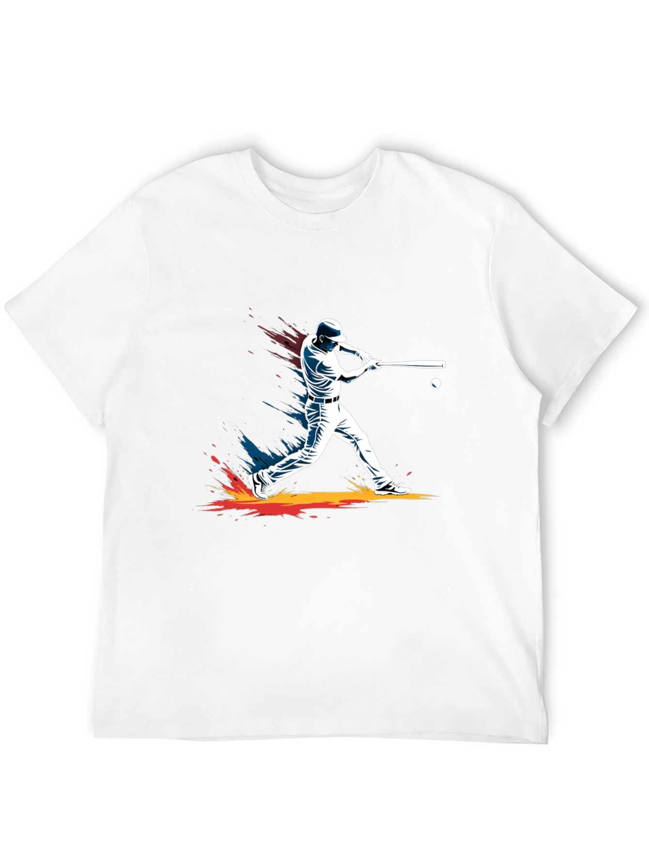 Baseball Player Graphic Tee - Stylish Black T-Shirt