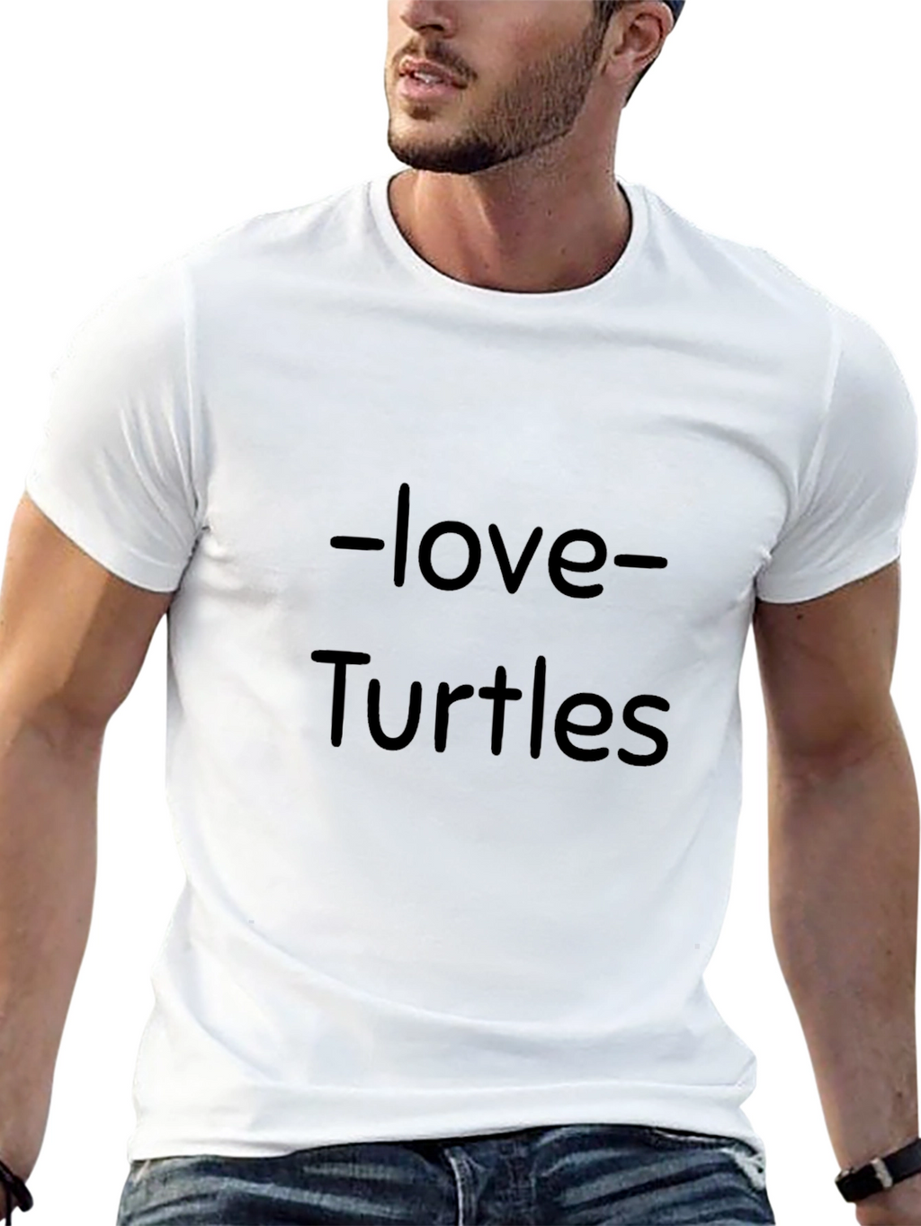 Love Turtles Graphic T-Shirt - Black Cotton Tee