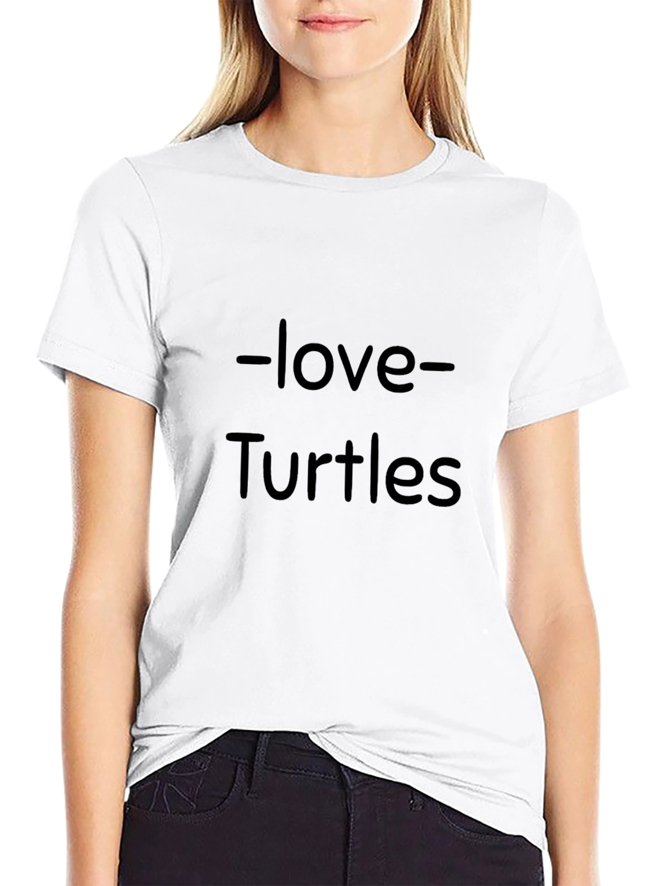 Love Turtles Graphic T-Shirt - Black Cotton Tee