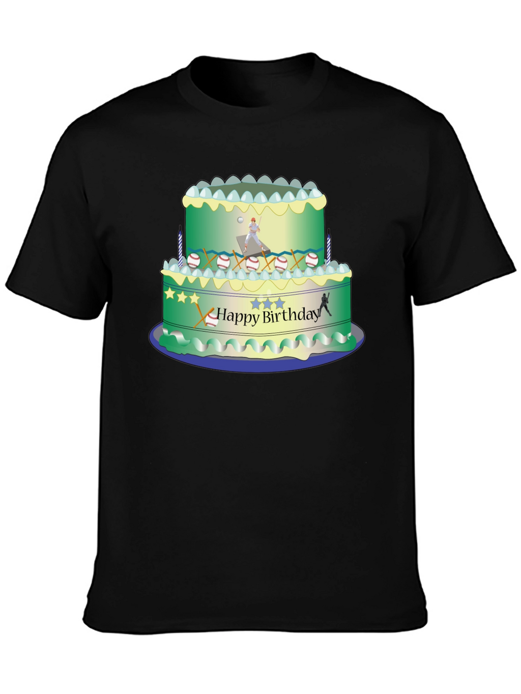 Baseball Birthday Cake T-Shirt