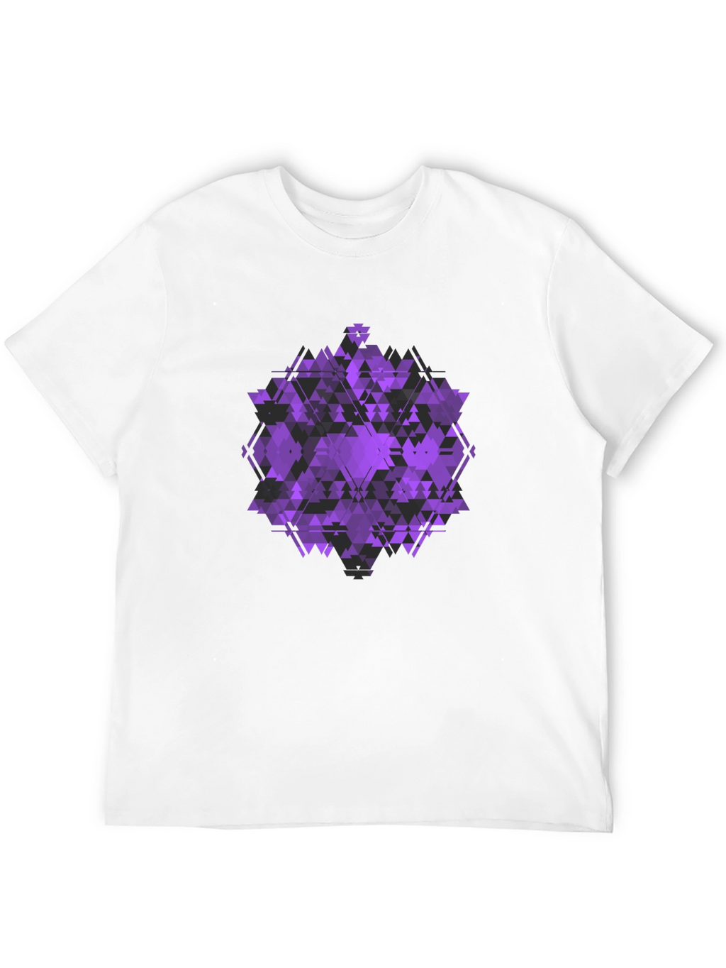 Geometric Purple Graphic Print T-Shirt