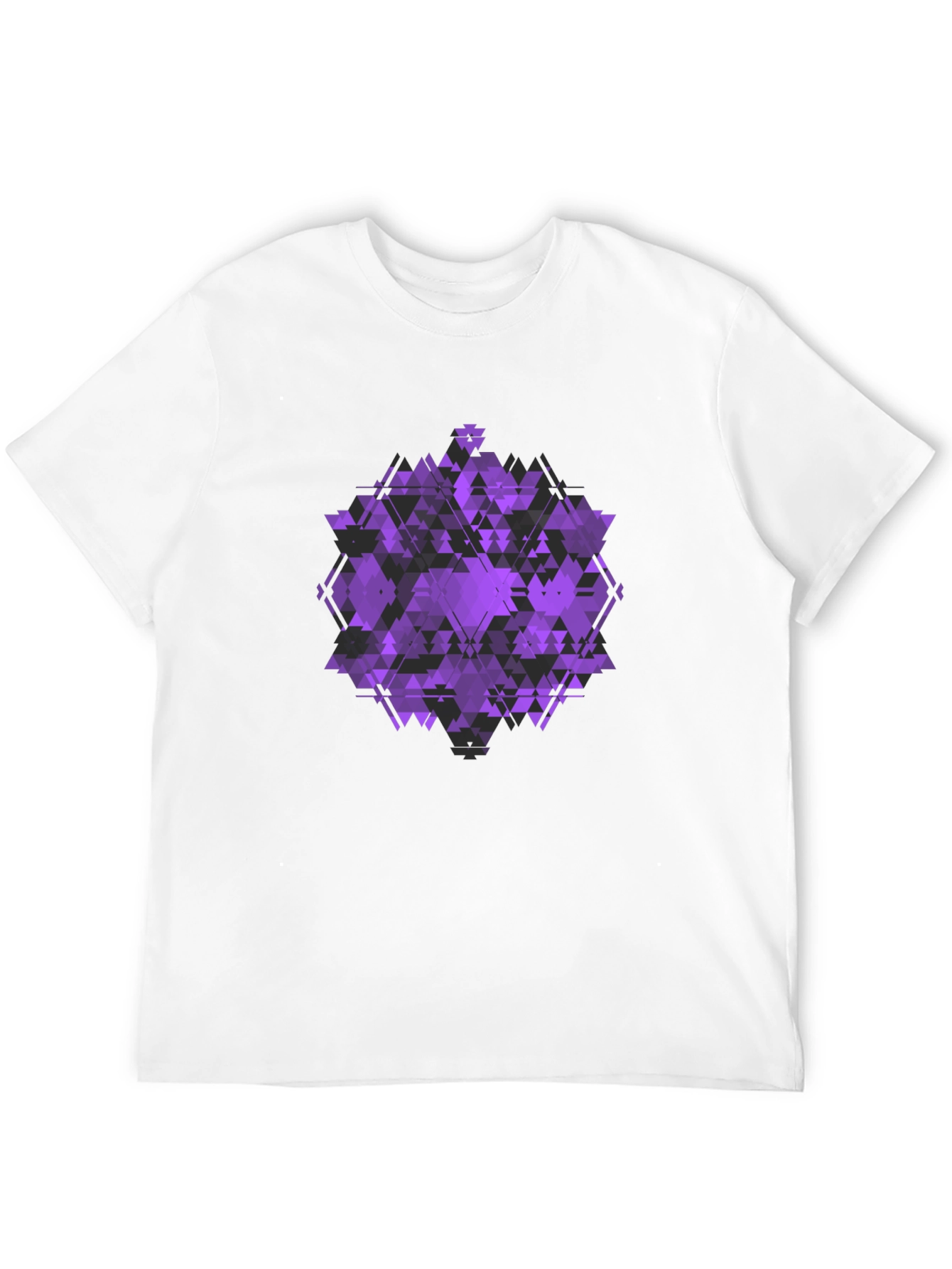 Geometric Purple Graphic Print T-Shirt