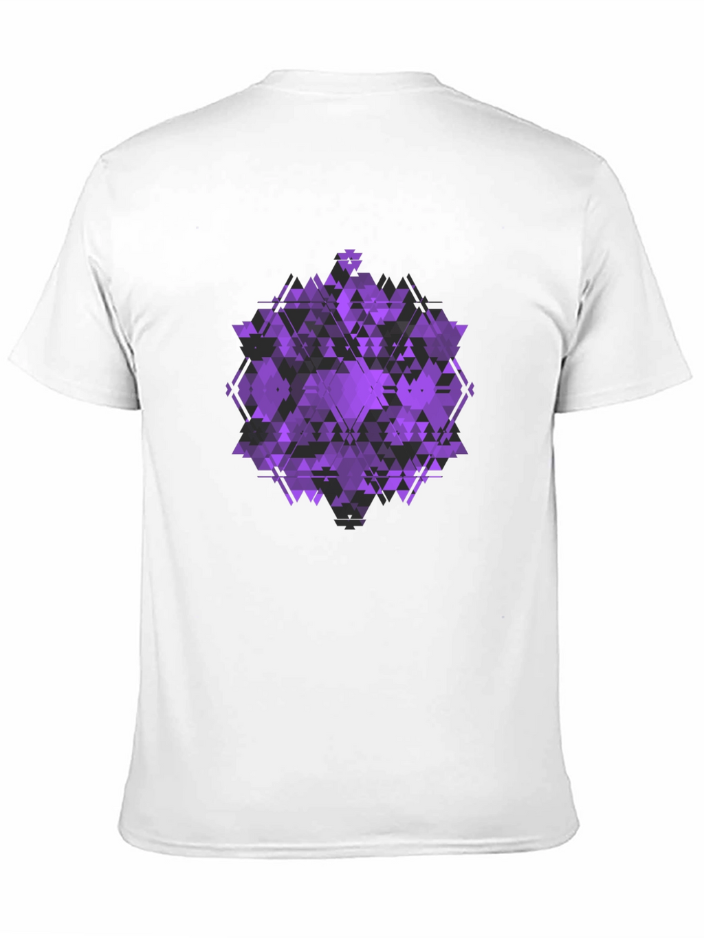 Geometric Purple Graphic Print T-Shirt
