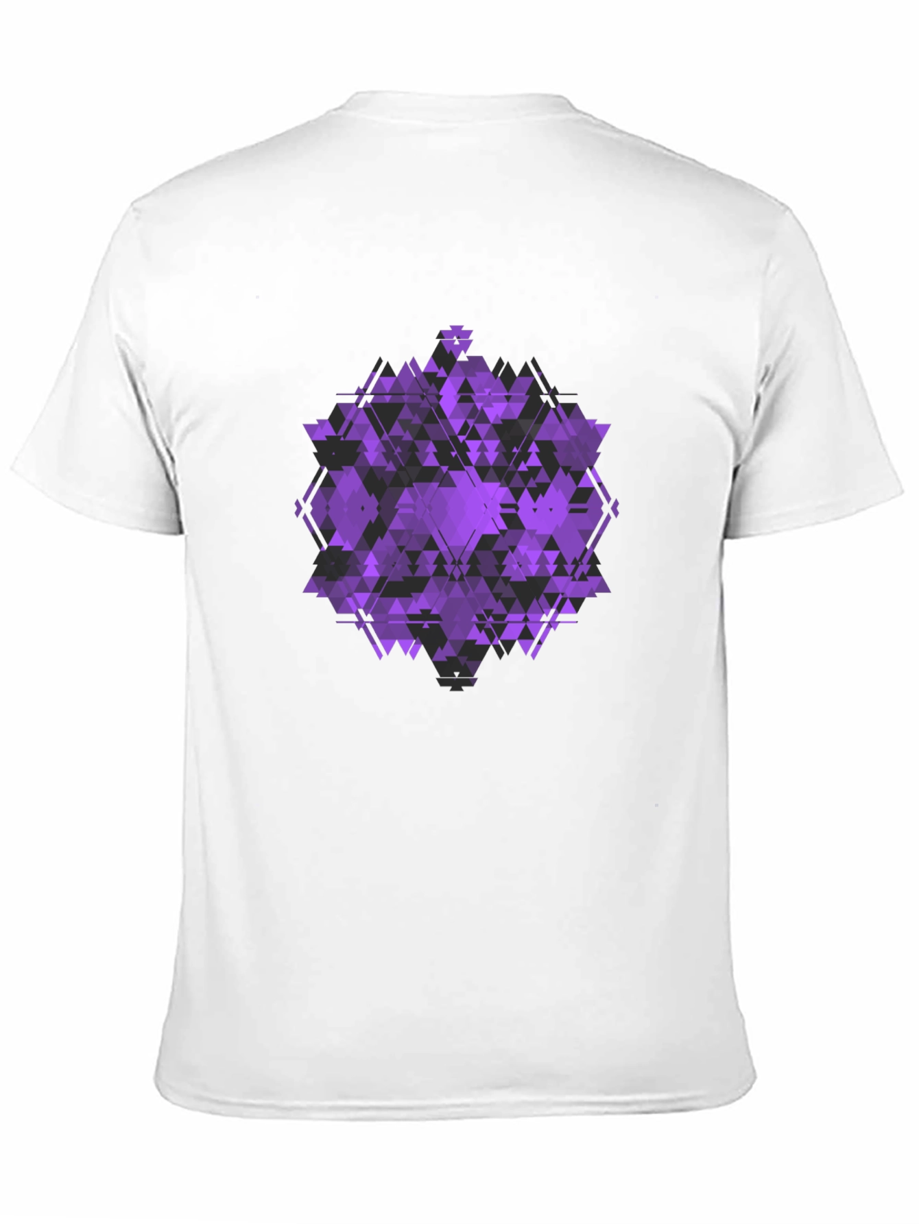 Geometric Purple Graphic Print T-Shirt