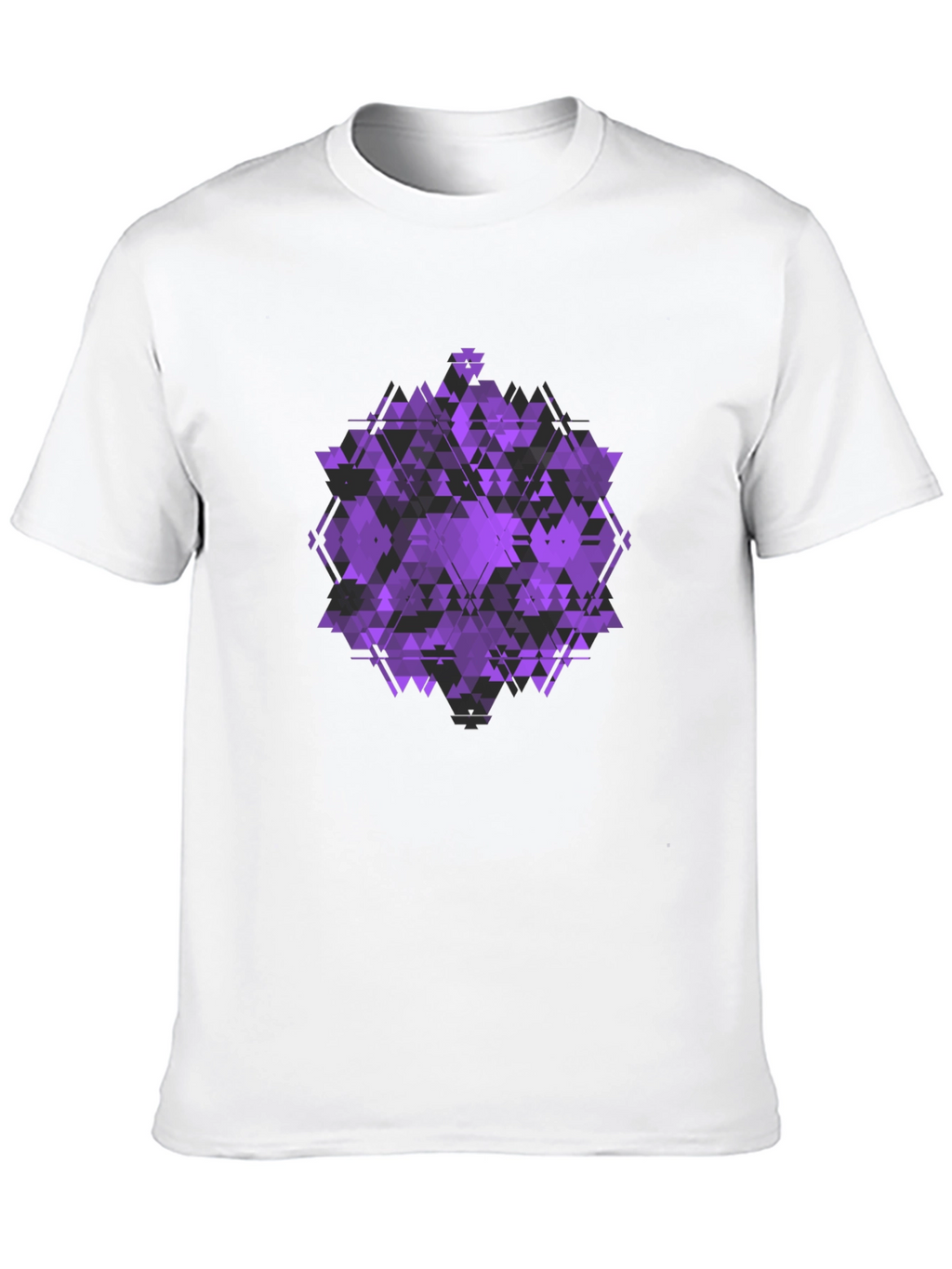 Geometric Purple Graphic Print T-Shirt